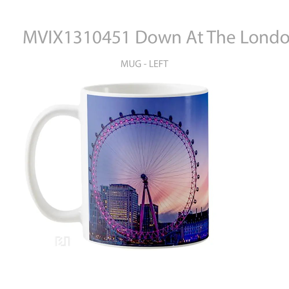 Mug Down At The London Eye Gelas Keramik Unik - All-side / Desain