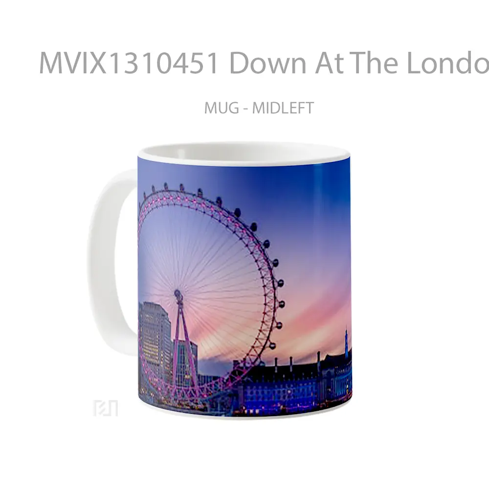 Mug Down At The London Eye Gelas Keramik Unik - All-side / Desain