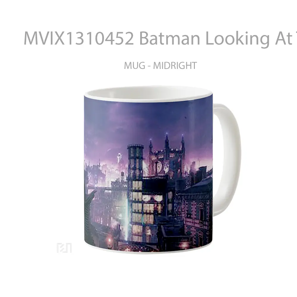 Mug Batman Looking At The City Gelas Superhero - All-side / Desain