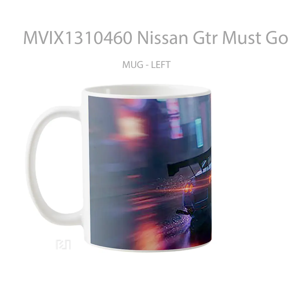 Mug Nissan Gtr Must Go Faster Cangkir Mobil - All-side / Desain