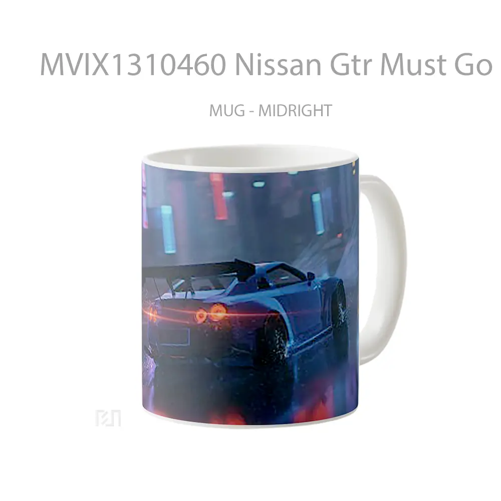 Mug Nissan Gtr Must Go Faster Cangkir Mobil - All-side / Desain