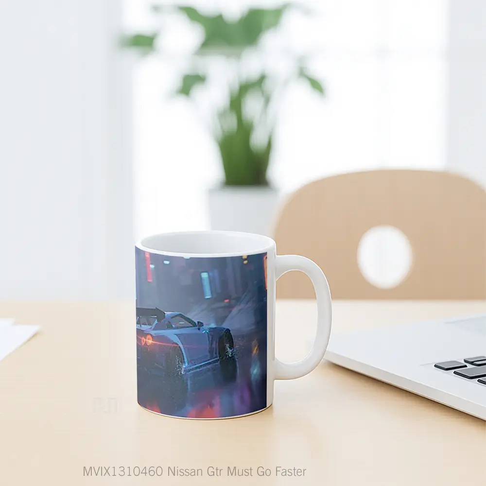 Mug Nissan Gtr Must Go Faster Cangkir Mobil - All-side / Desain