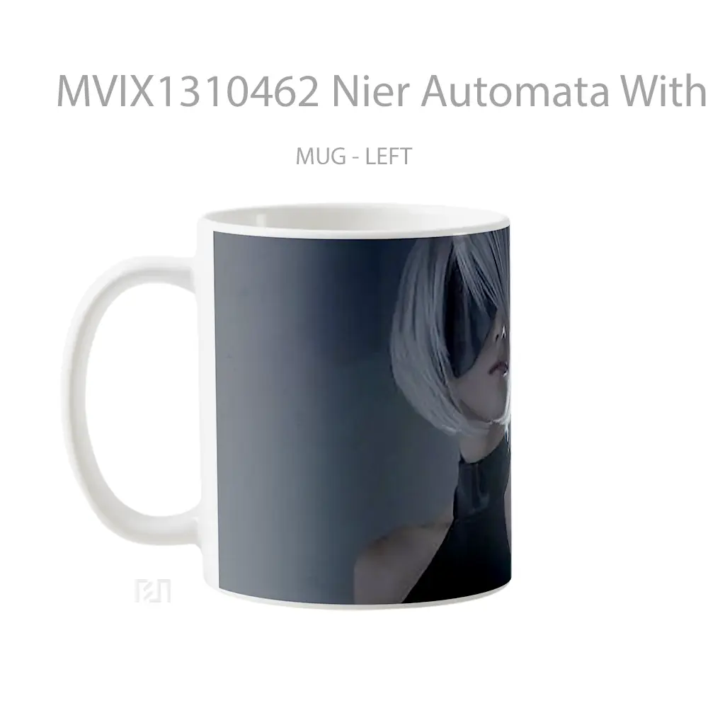 Mug Nier Automata With Short Hair Cangkir Gamer - All-side / Desain