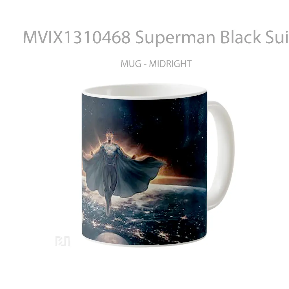 Mug Superman Black Suit Justice League Zack Snyder Gelas Superhero - All-side / Desain