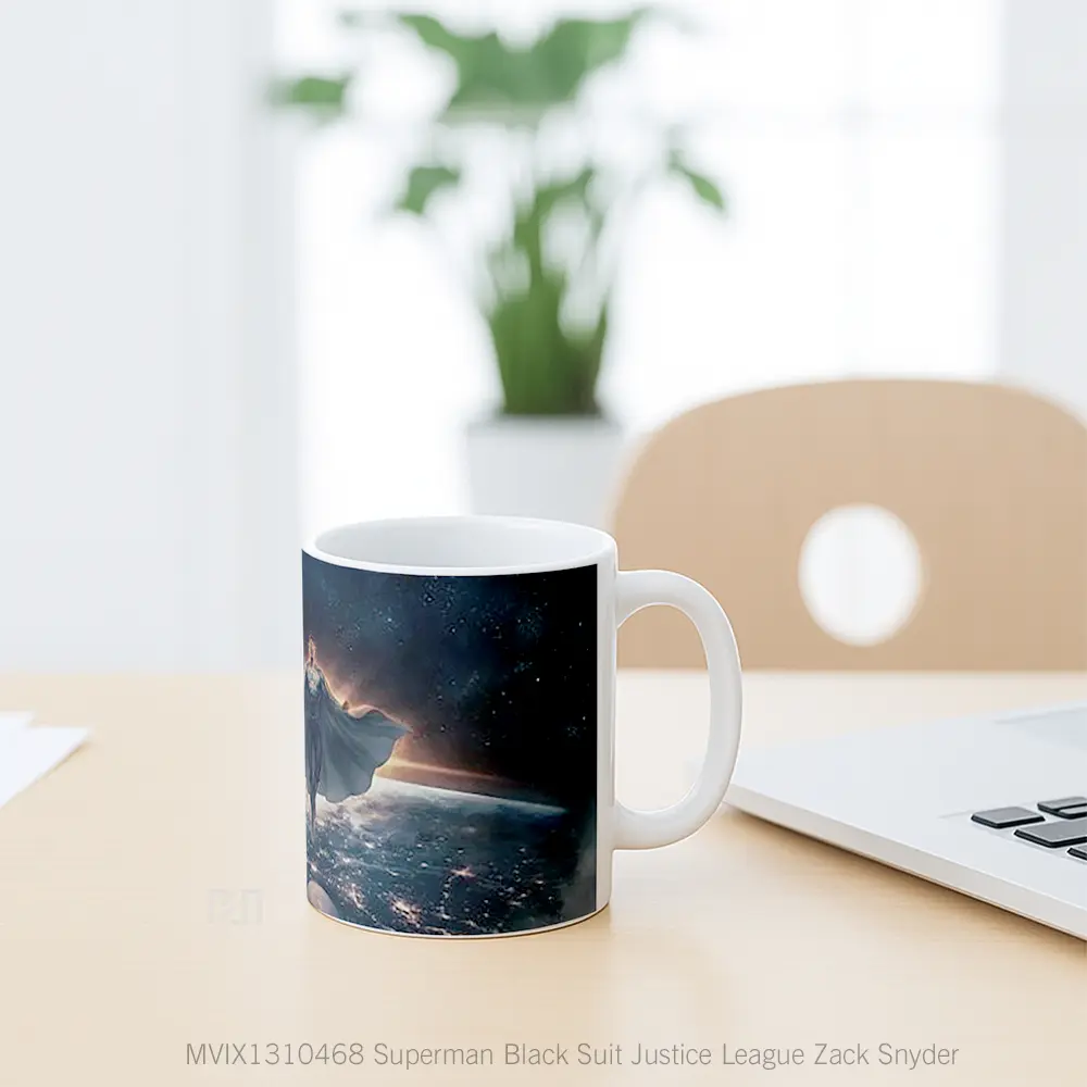 Mug Superman Black Suit Justice League Zack Snyder Gelas Superhero - All-side / Desain