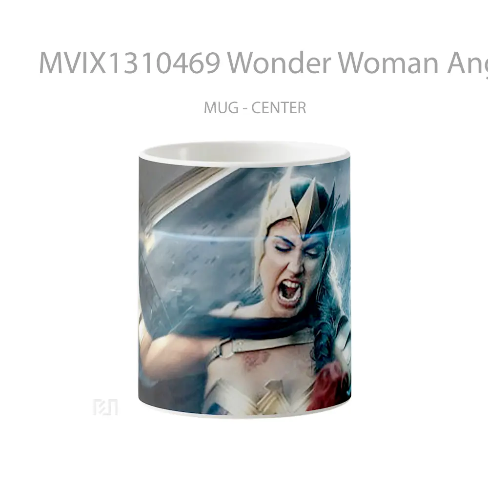Mug Wonder Woman Angry Gelas Superhero
