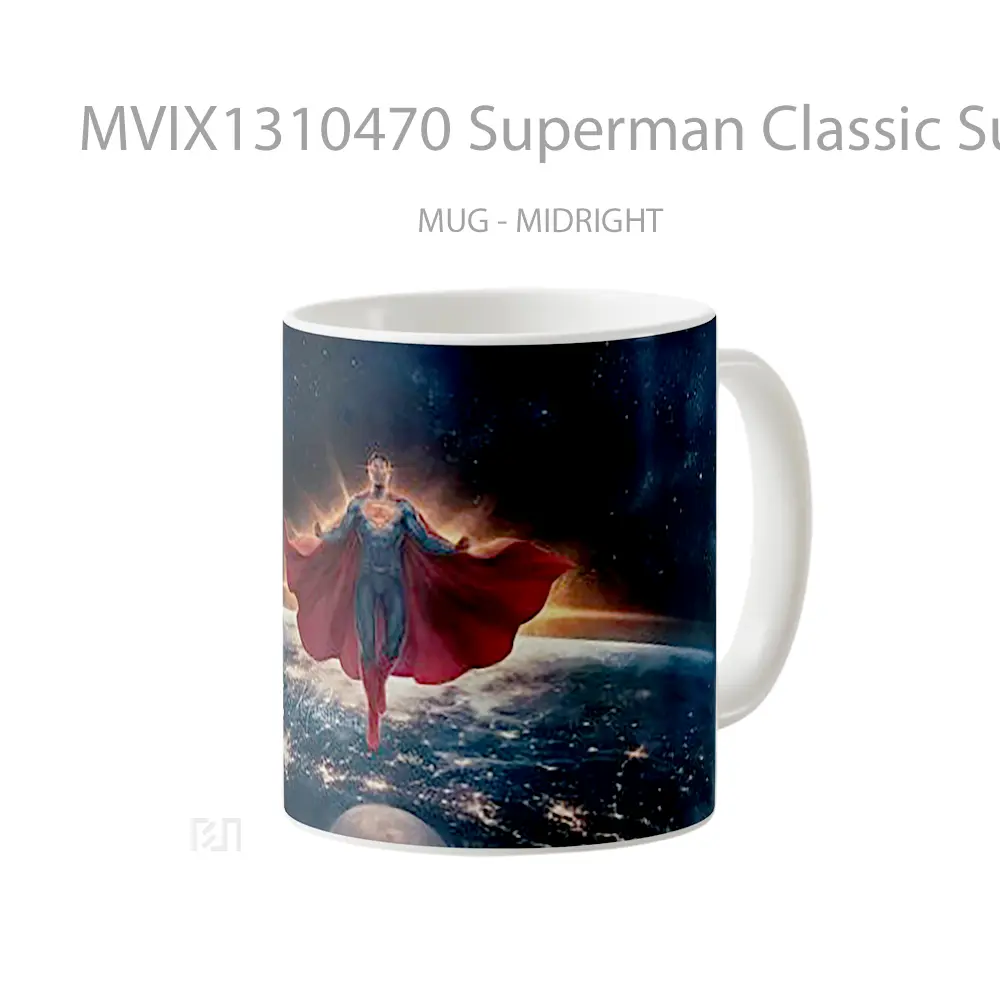 Mug Superman Classic Suit Justice League Gelas Superhero - All-side / Desain