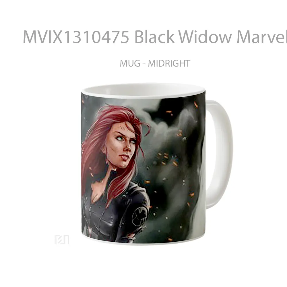 Mug Black Widow Marvel Illustration Gelas Superhero - All-side / Desain