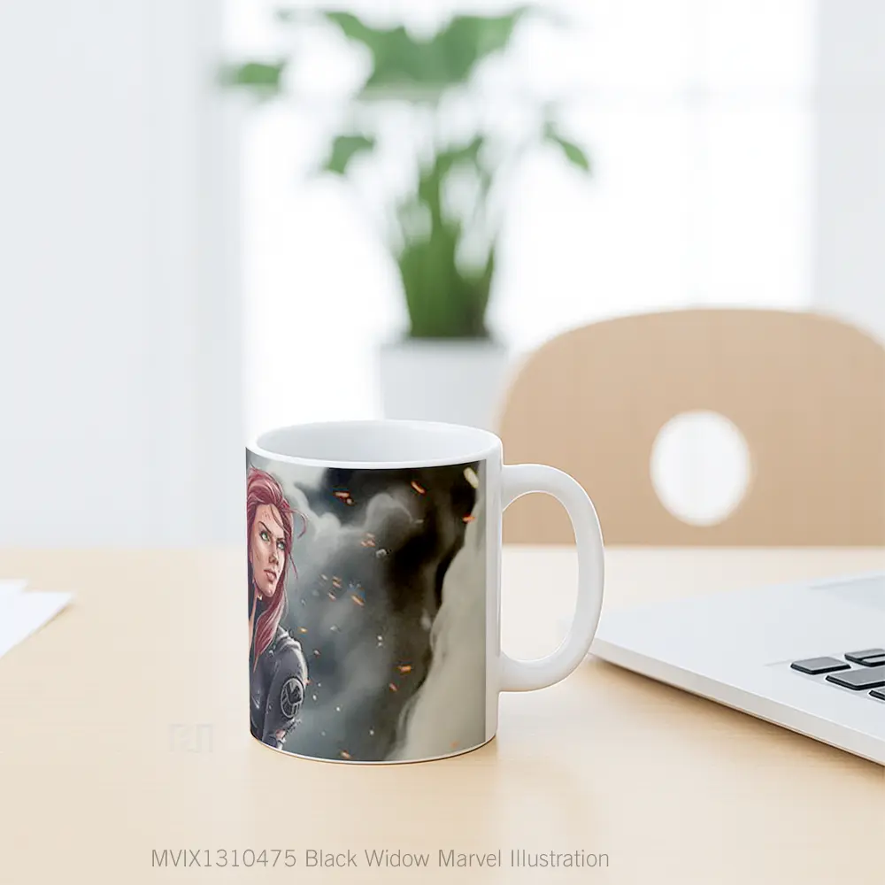 Mug Black Widow Marvel Illustration Gelas Superhero - All-side / Desain
