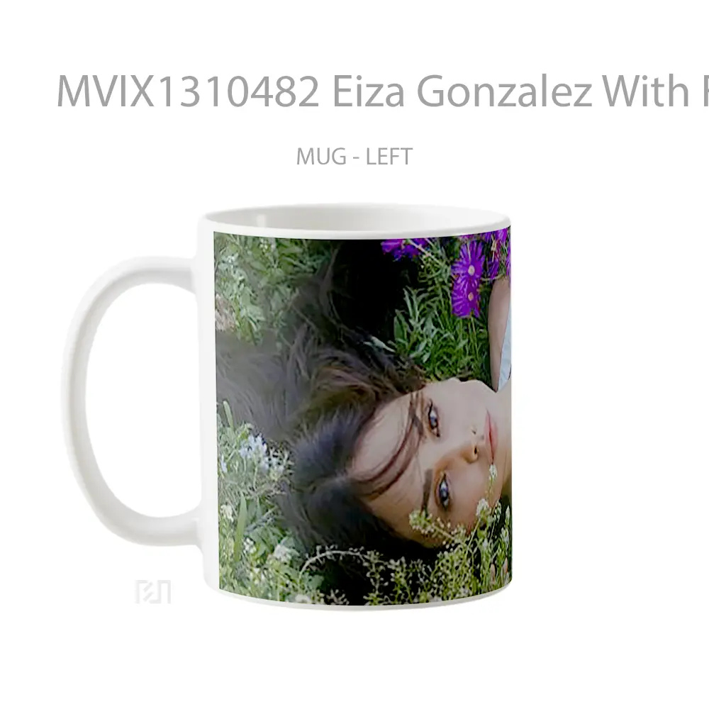 Mug Eiza Gonzalez With Flowers Gelas Selebriti - All-side / Desain