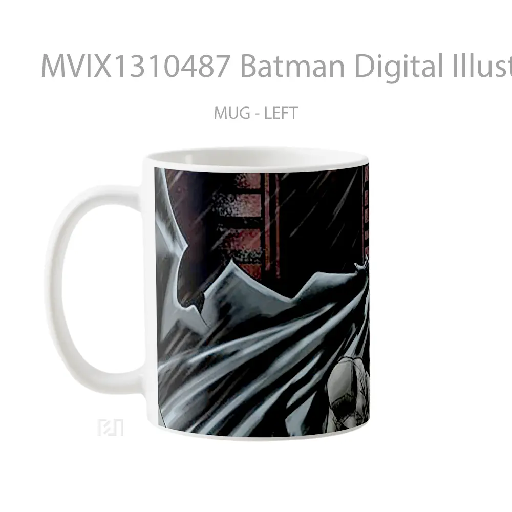 Mug Batman Digital Illustration Gelas Superhero - All-side / Desain