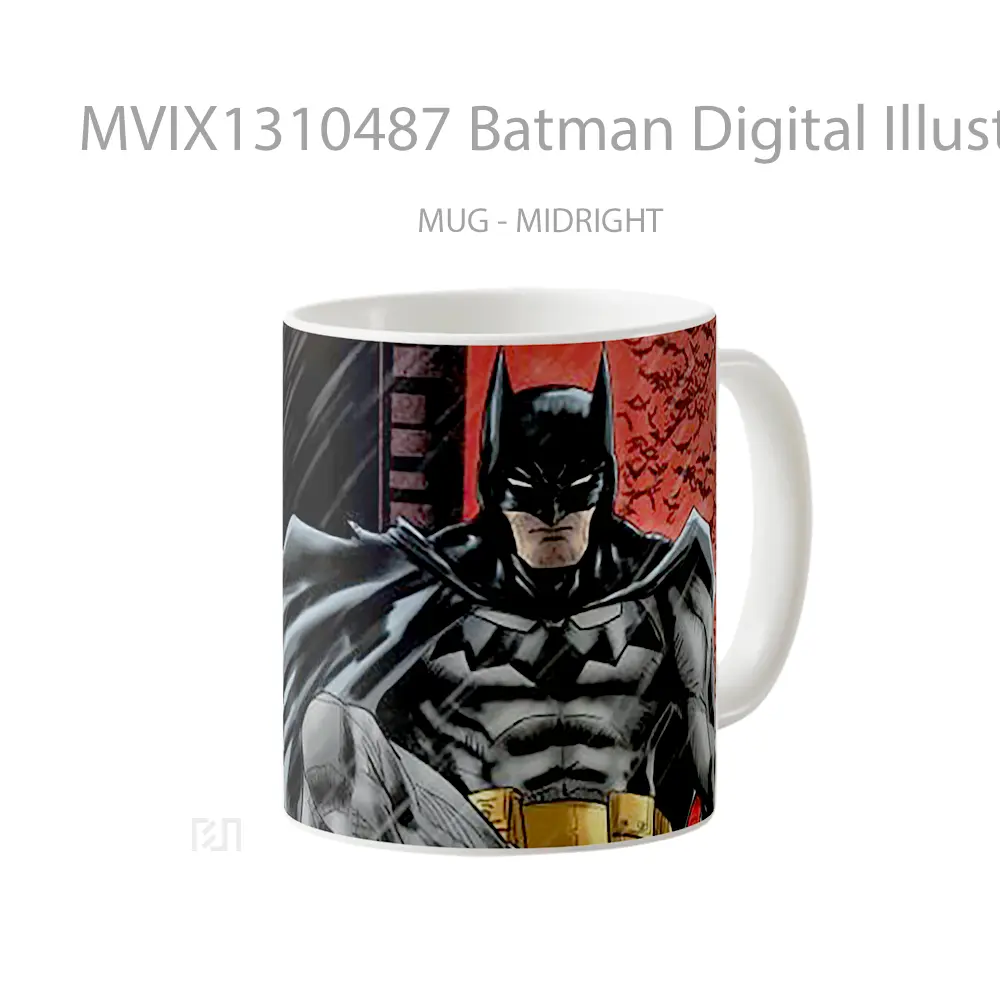 Mug Batman Digital Illustration Gelas Superhero - All-side / Desain