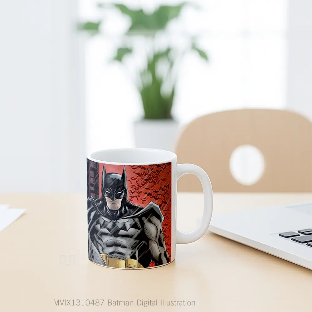 Mug Batman Digital Illustration Gelas Superhero - All-side / Desain