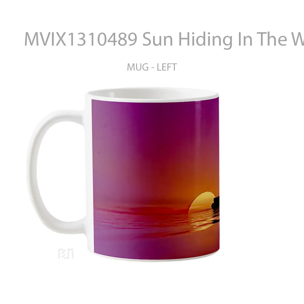 Mug Sun Hiding In The Water Gelas Pemandangan Alam - All-side / Desain