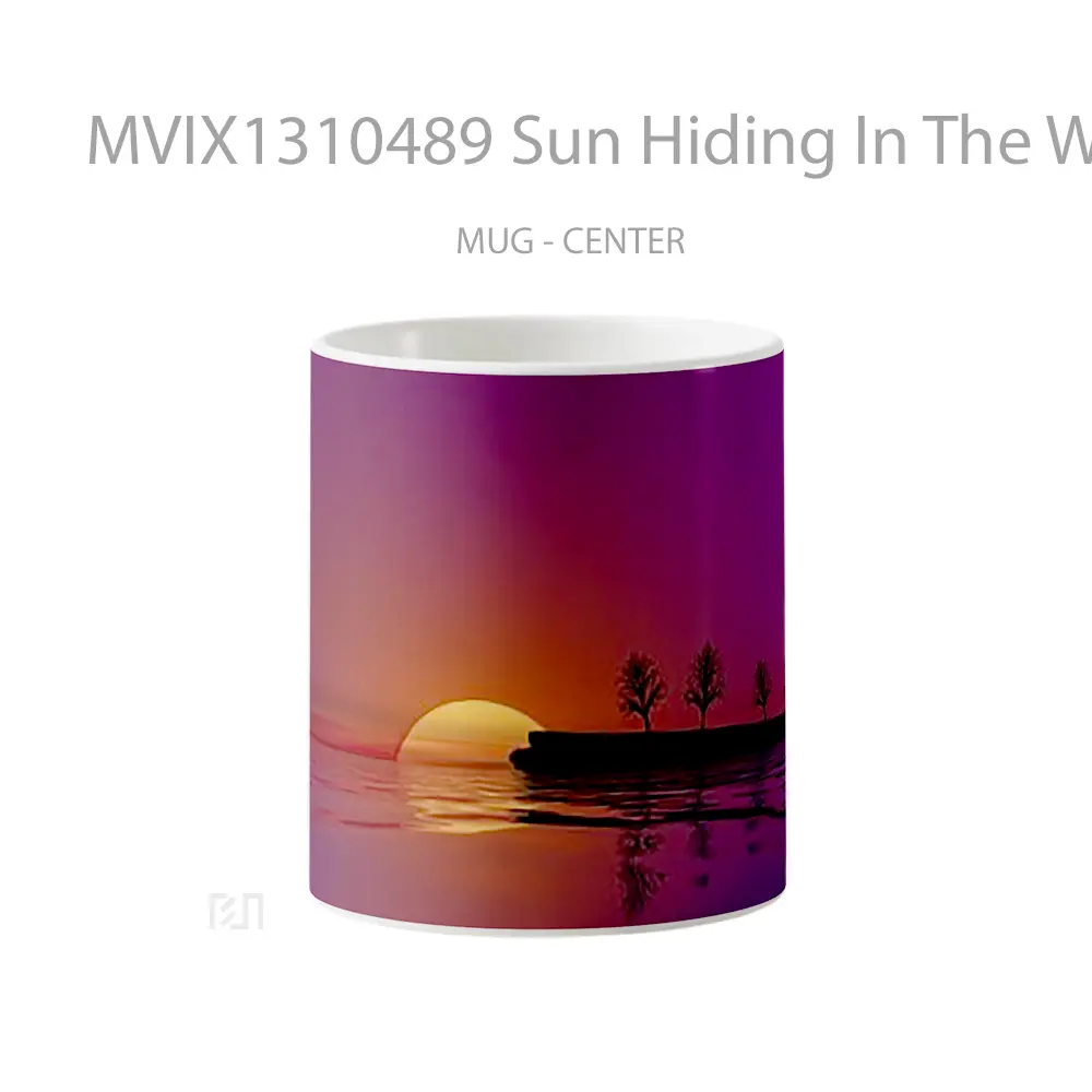 Mug Sun Hiding In The Water Gelas Pemandangan Alam