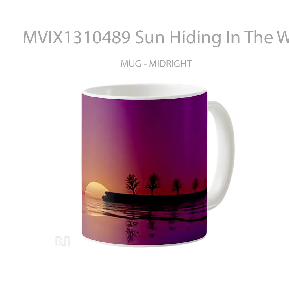Mug Sun Hiding In The Water Gelas Pemandangan Alam - All-side / Desain