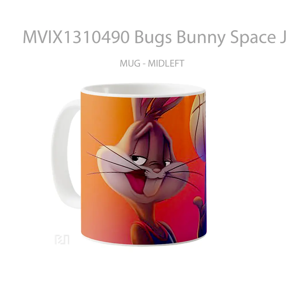 Mug Bugs Bunny Space Jam A New Legacy Gelas Hewan Lucu - All-side / Desain