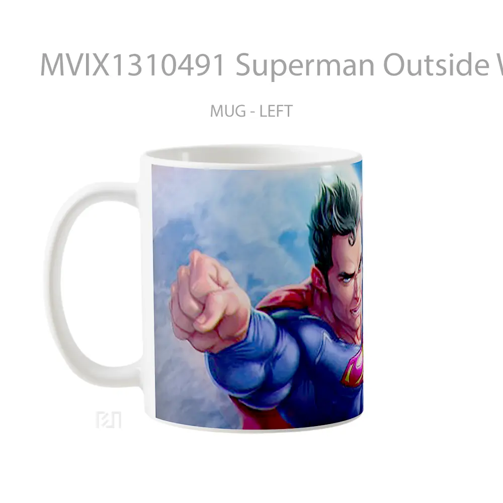 Mug Superman Outside World Gelas Superhero - All-side / Desain