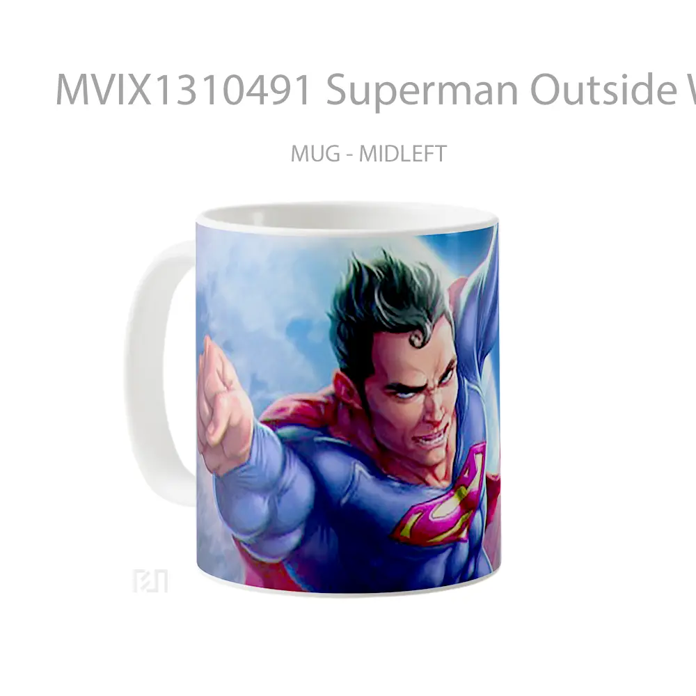 Mug Superman Outside World Gelas Superhero - All-side / Desain