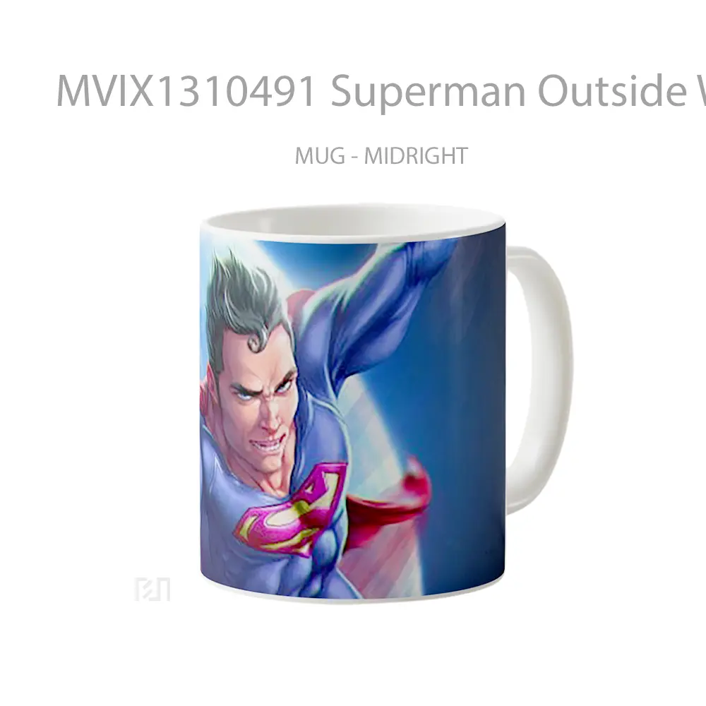 Mug Superman Outside World Gelas Superhero - All-side / Desain