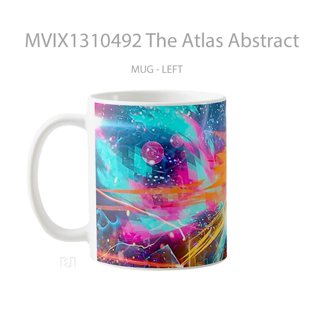 Mug The Atlas Abstract Gelas Seni Modern - All-side / Desain