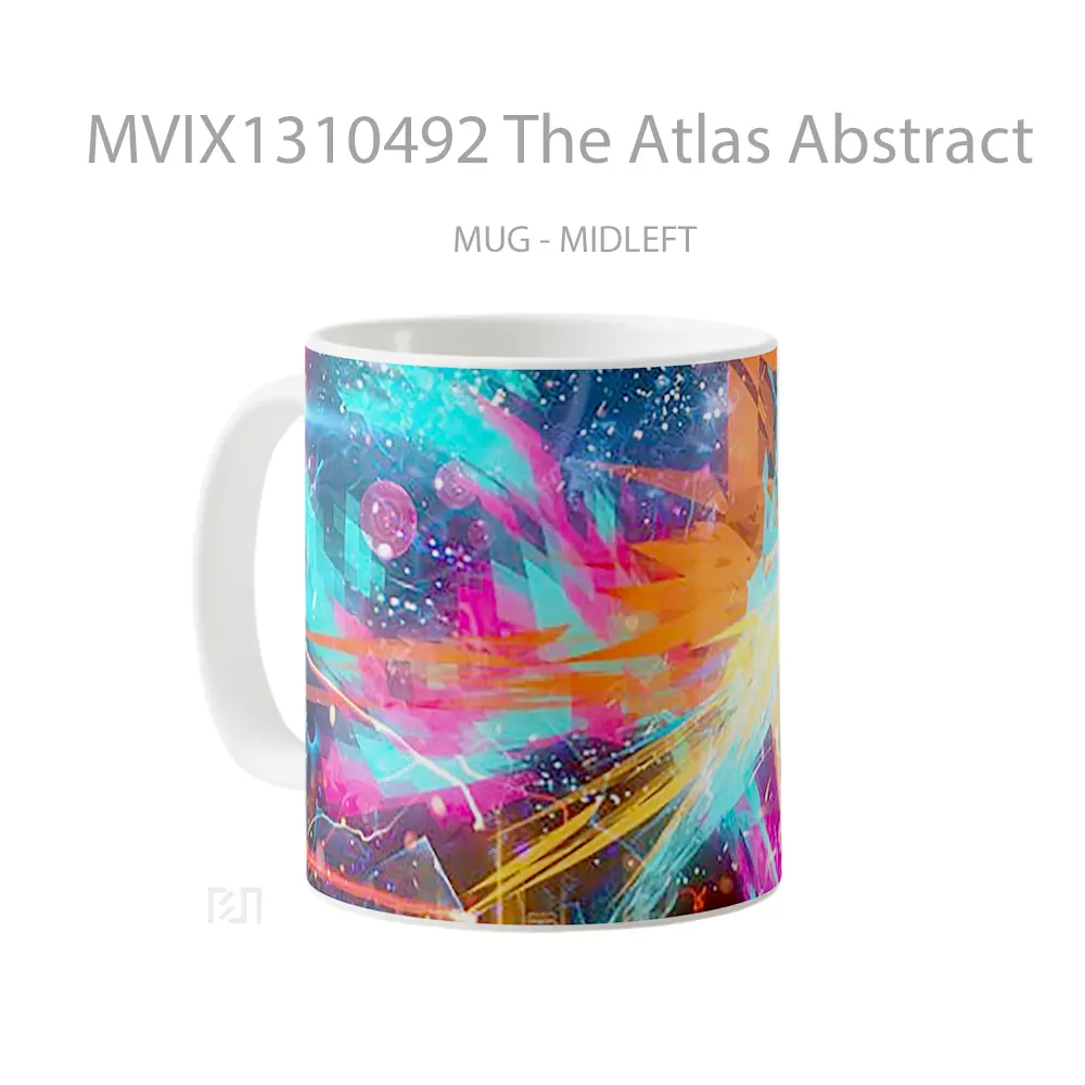 Mug The Atlas Abstract Gelas Seni Modern - All-side / Desain