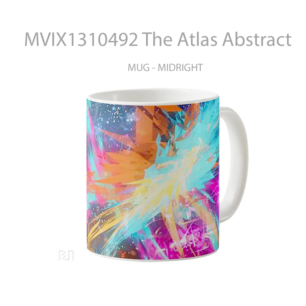 Mug The Atlas Abstract Gelas Seni Modern - All-side / Desain