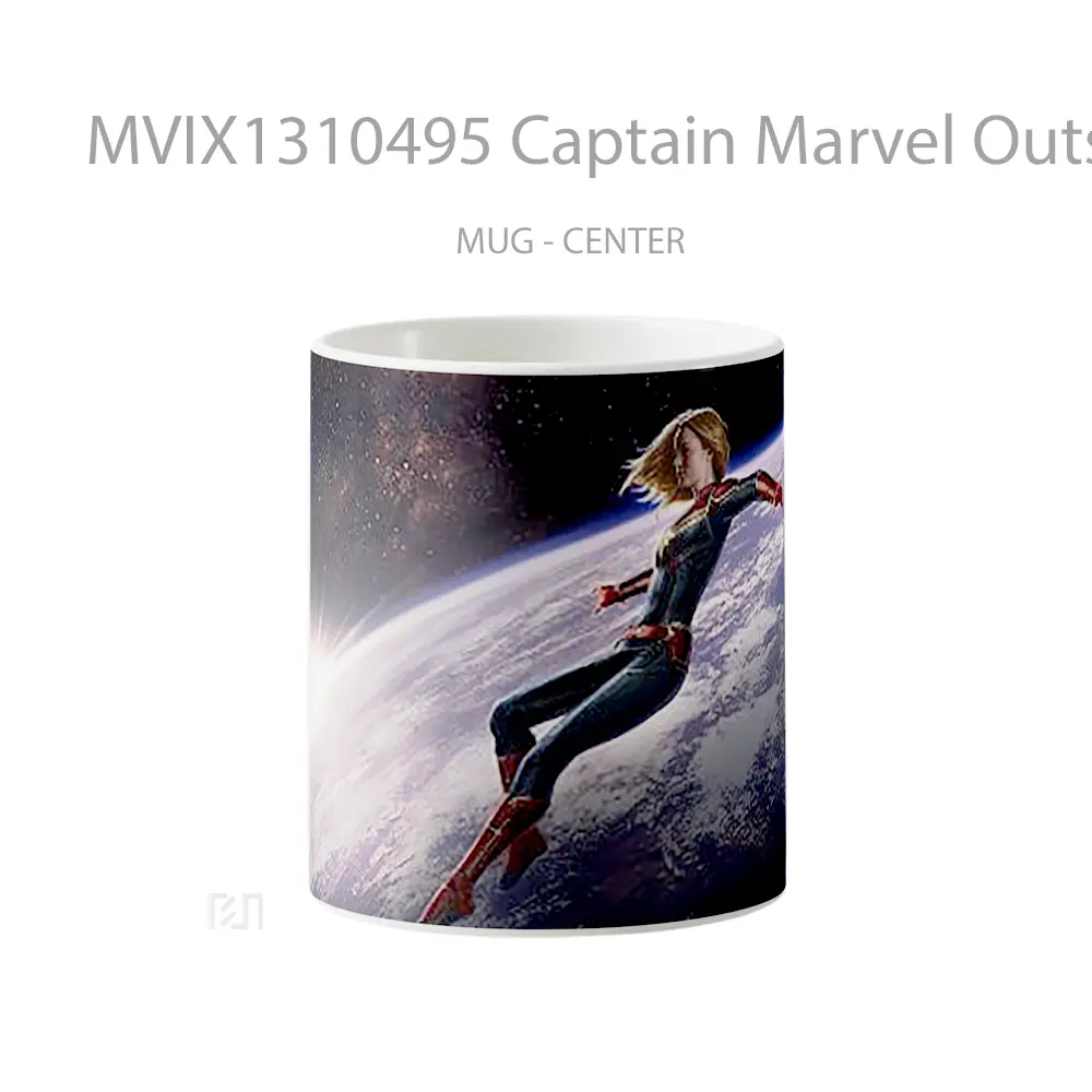 Mug Captain Marvel Outside Earth Gelas Superhero