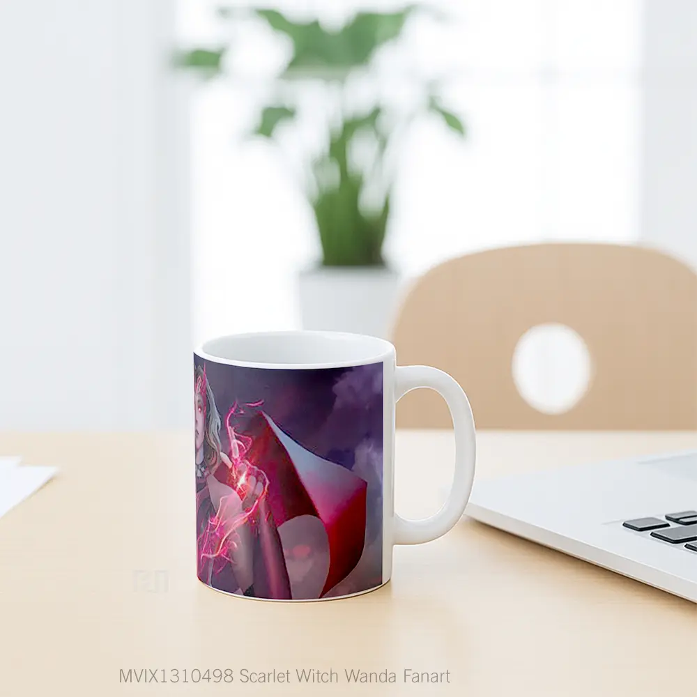 Mug Scarlet Witch Wanda Fanart Gelas Superhero - All-side / Desain