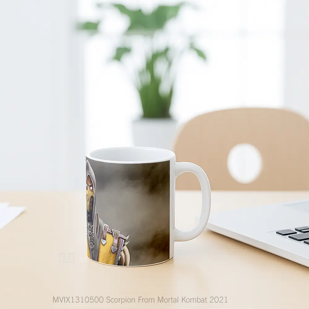 Mug Scorpion From Mortal Kombat 2021 Gelas Keramik Unik - All-side / Desain