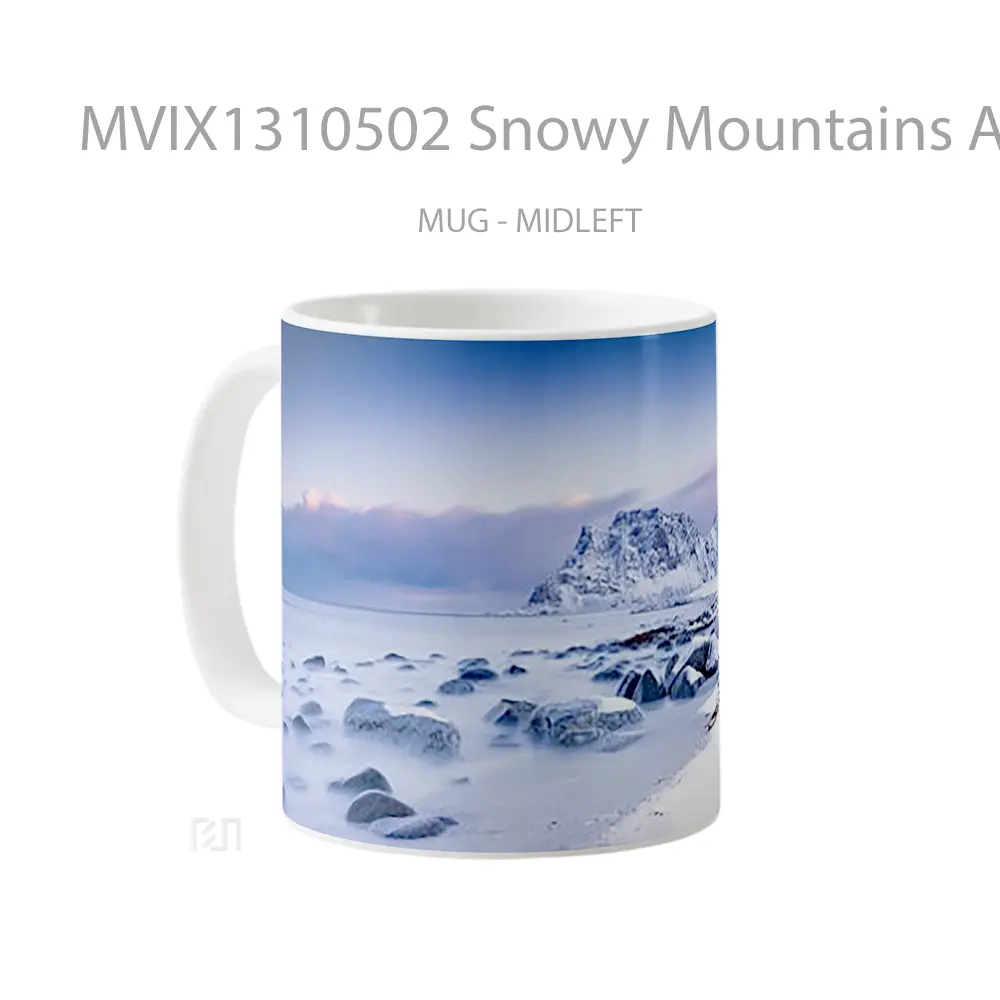 Mug Snowy Mountains And Clouds Gelas Pemandangan Alam - All-side / Desain