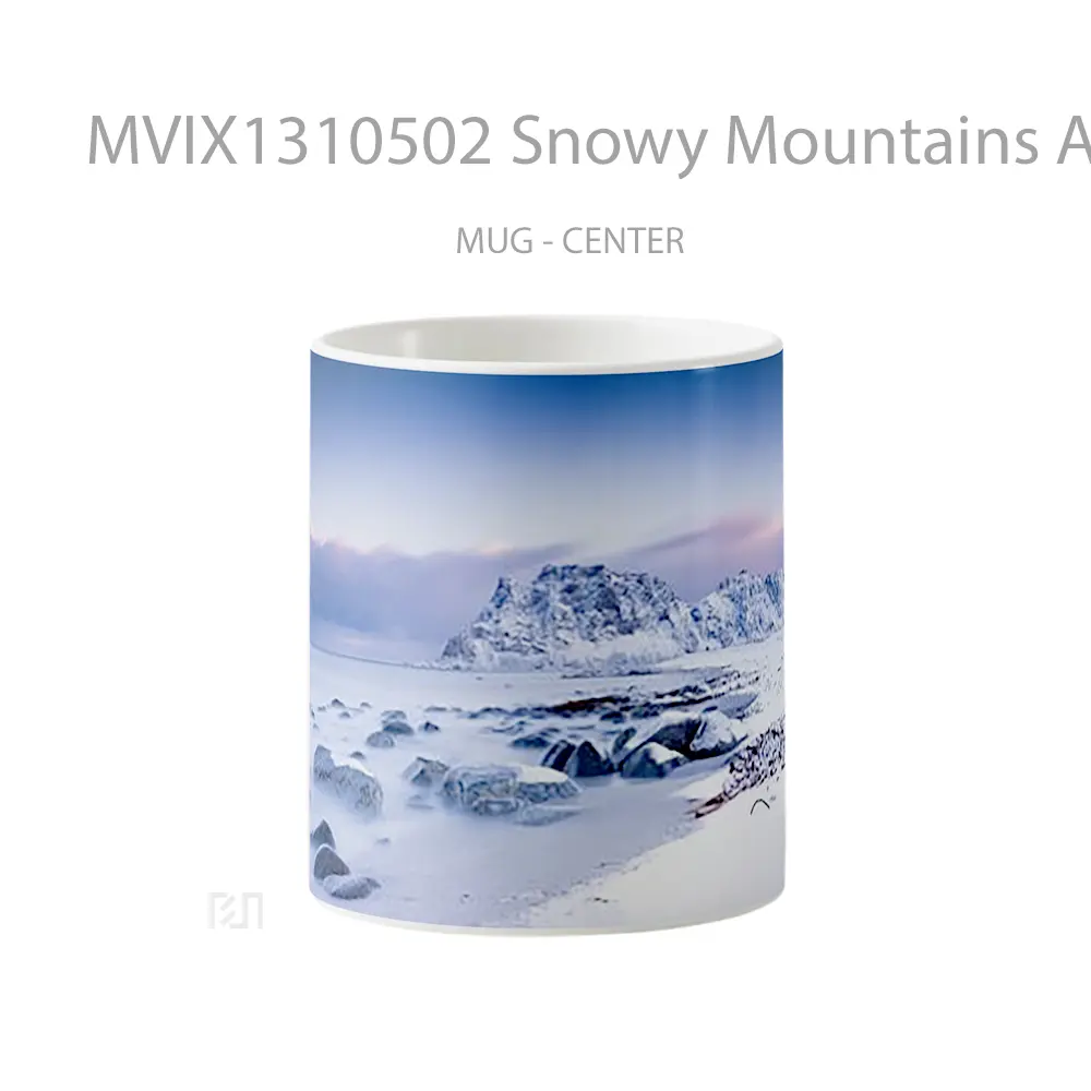 Mug Snowy Mountains And Clouds Gelas Pemandangan Alam