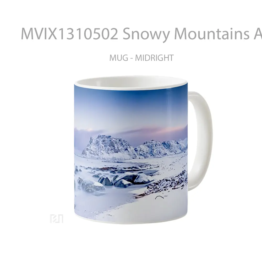 Mug Snowy Mountains And Clouds Gelas Pemandangan Alam - All-side / Desain