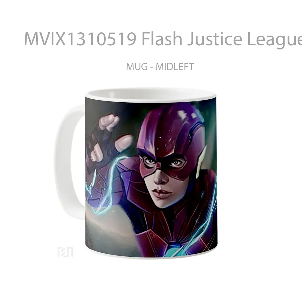 Mug Flash Justice League Snydercut Fanart Gelas Superhero - All-side / Desain