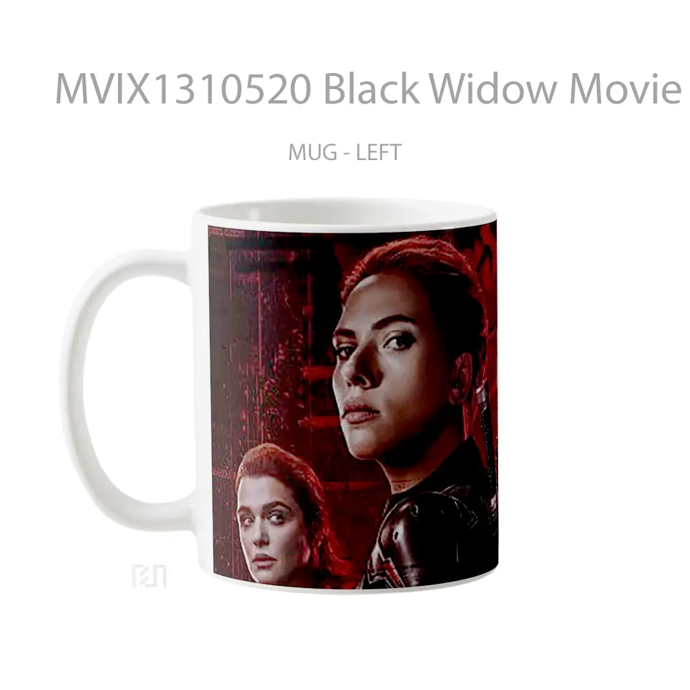 Mug Black Widow Movie 2021 Gelas Superhero - All-side / Desain