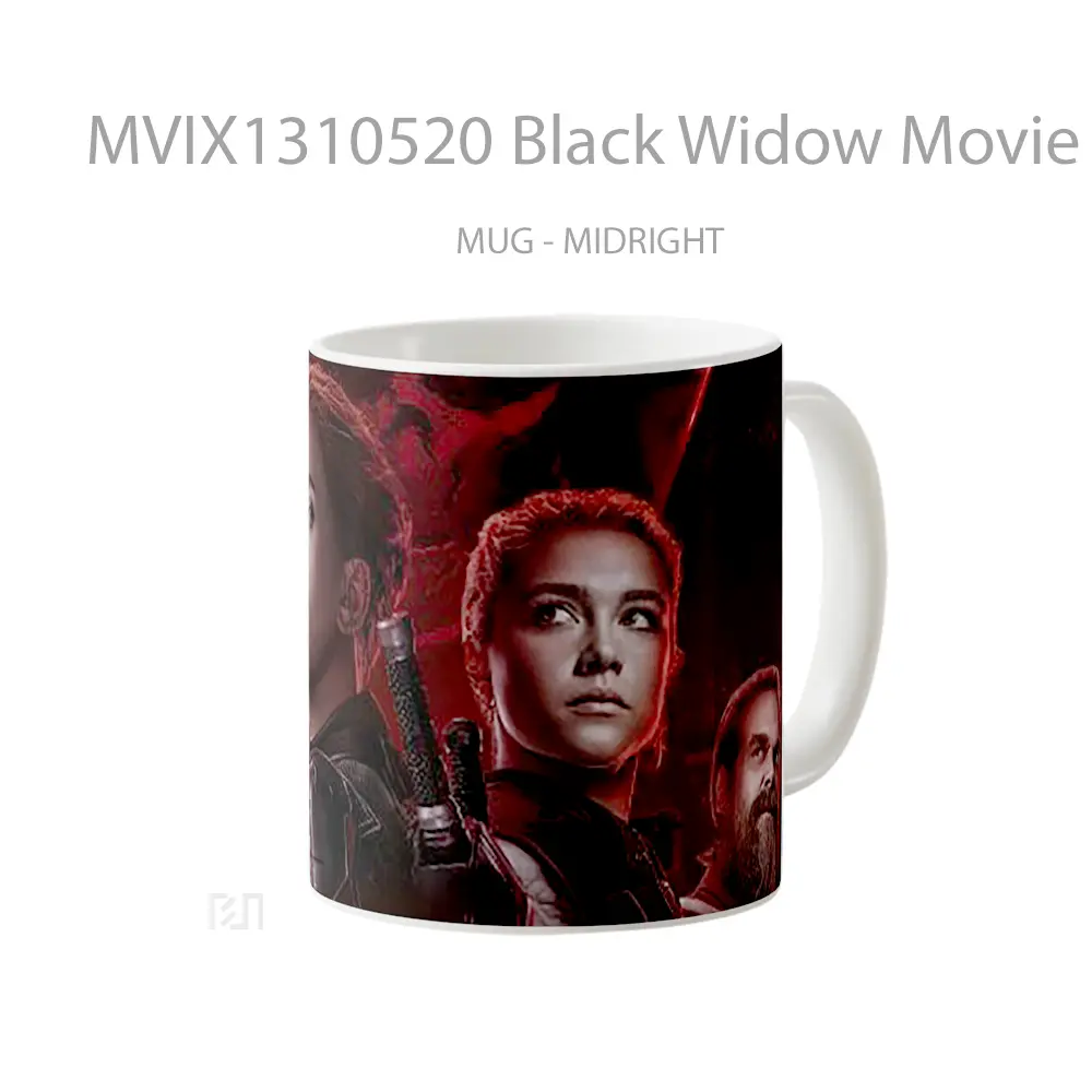 Mug Black Widow Movie 2021 Gelas Superhero - All-side / Desain
