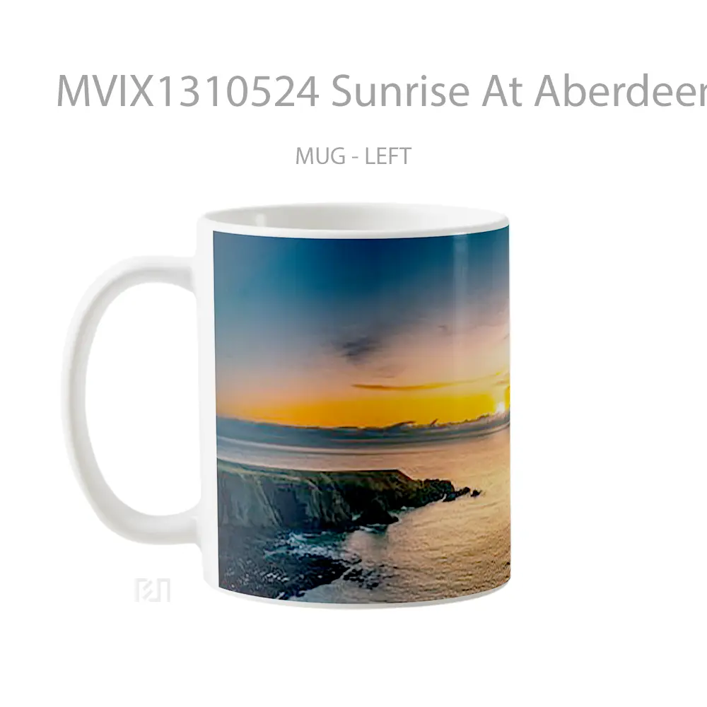 Mug Sunrise At Aberdeen Coast In Scotland Gelas Pemandangan Alam - All-side / Desain