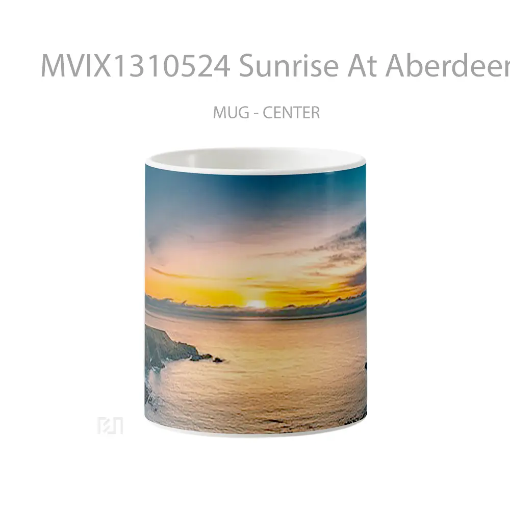 Mug Sunrise At Aberdeen Coast In Scotland Gelas Pemandangan Alam