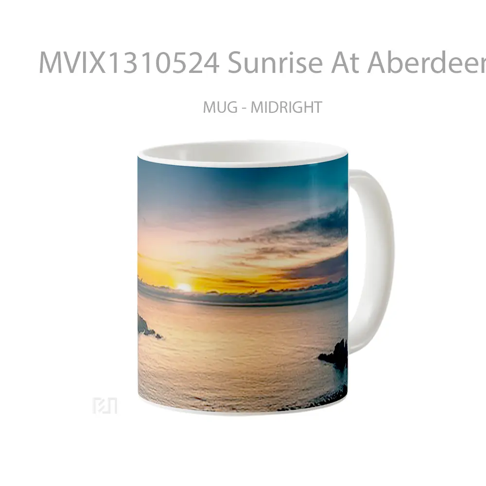 Mug Sunrise At Aberdeen Coast In Scotland Gelas Pemandangan Alam - All-side / Desain