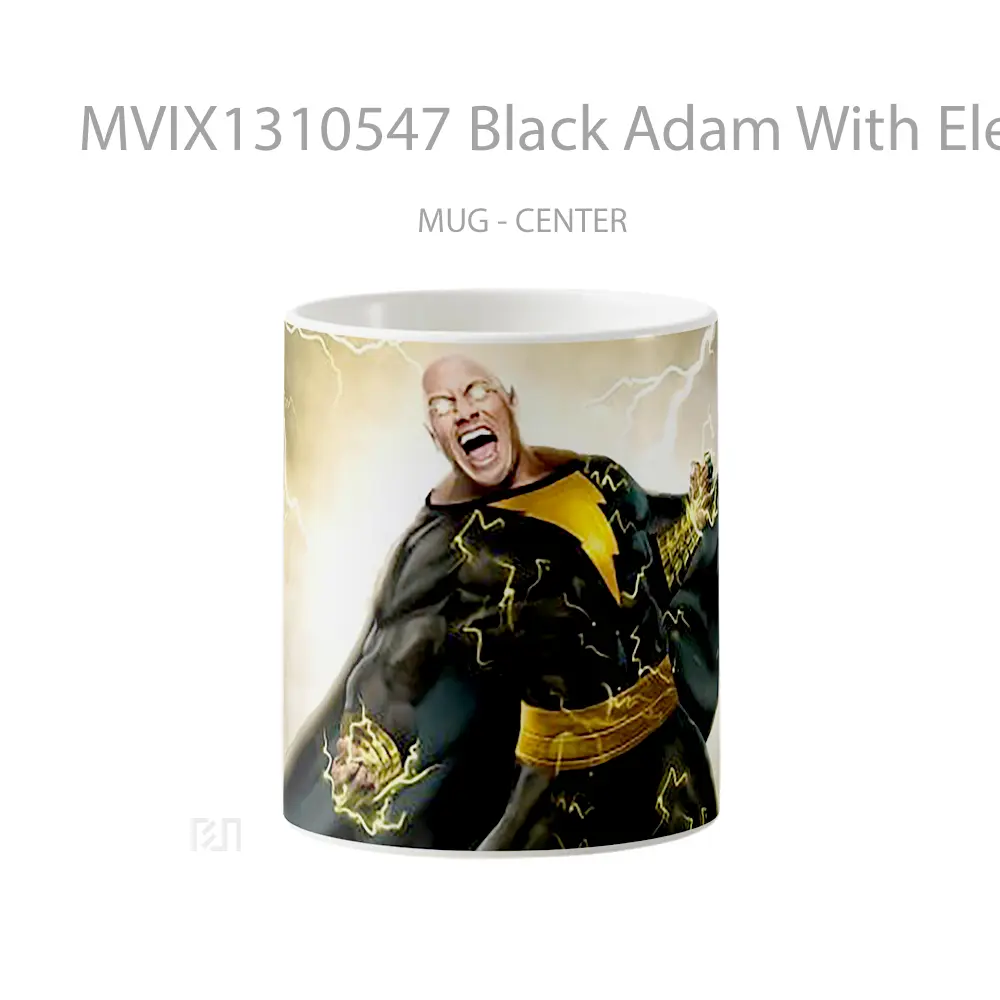 Mug Black Adam With Electricity Gelas Keramik Unik