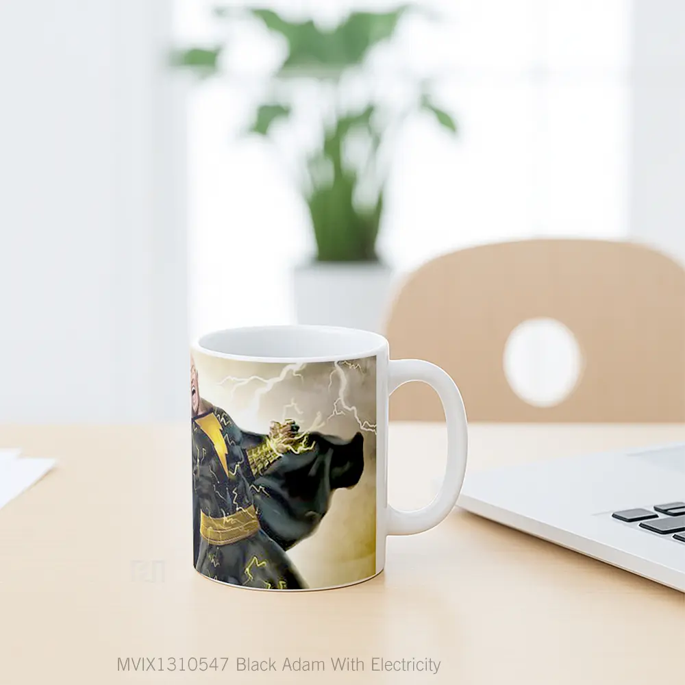Mug Black Adam With Electricity Gelas Keramik Unik - All-side / Desain