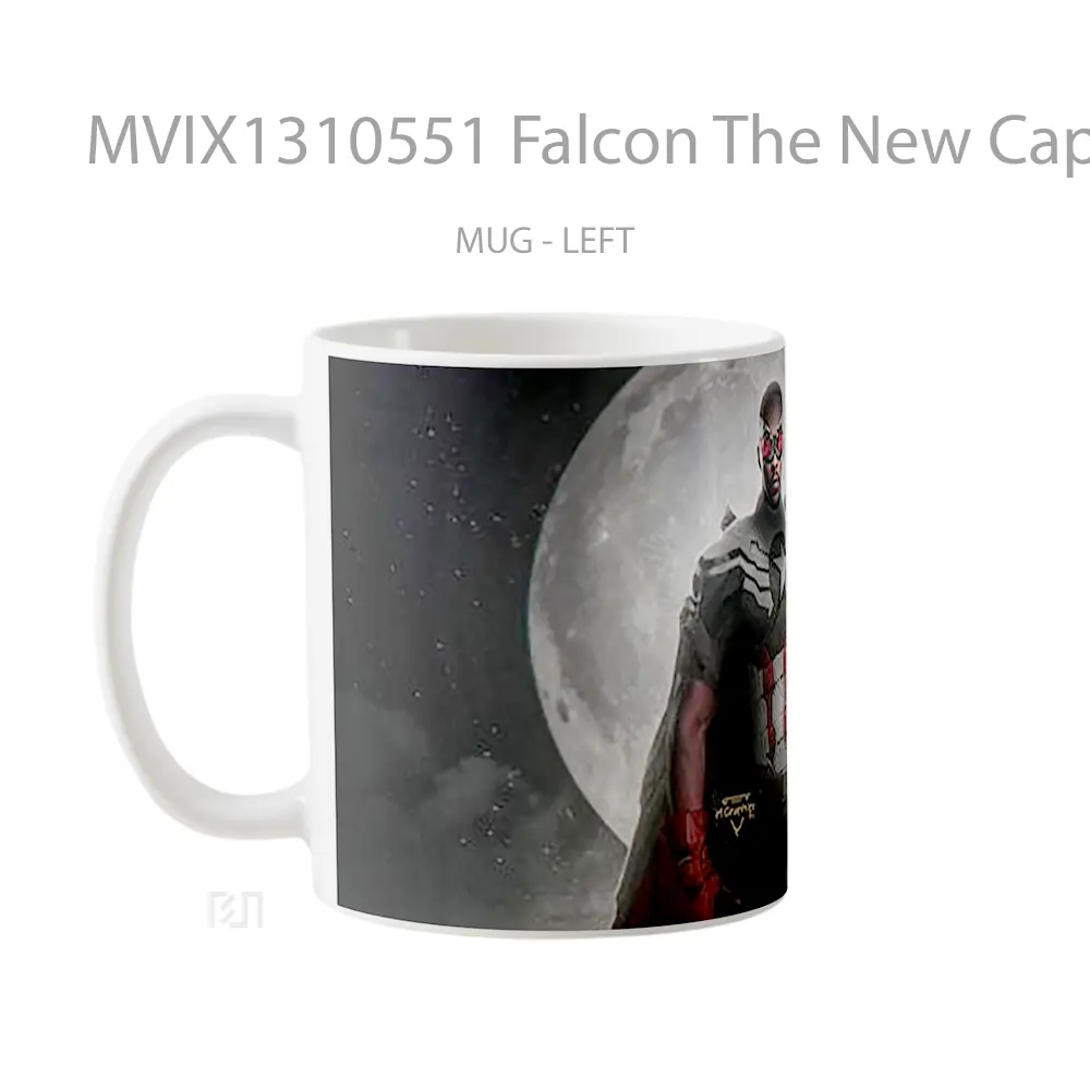 Mug Falcon The New Captain America Gelas Superhero - All-side / Desain