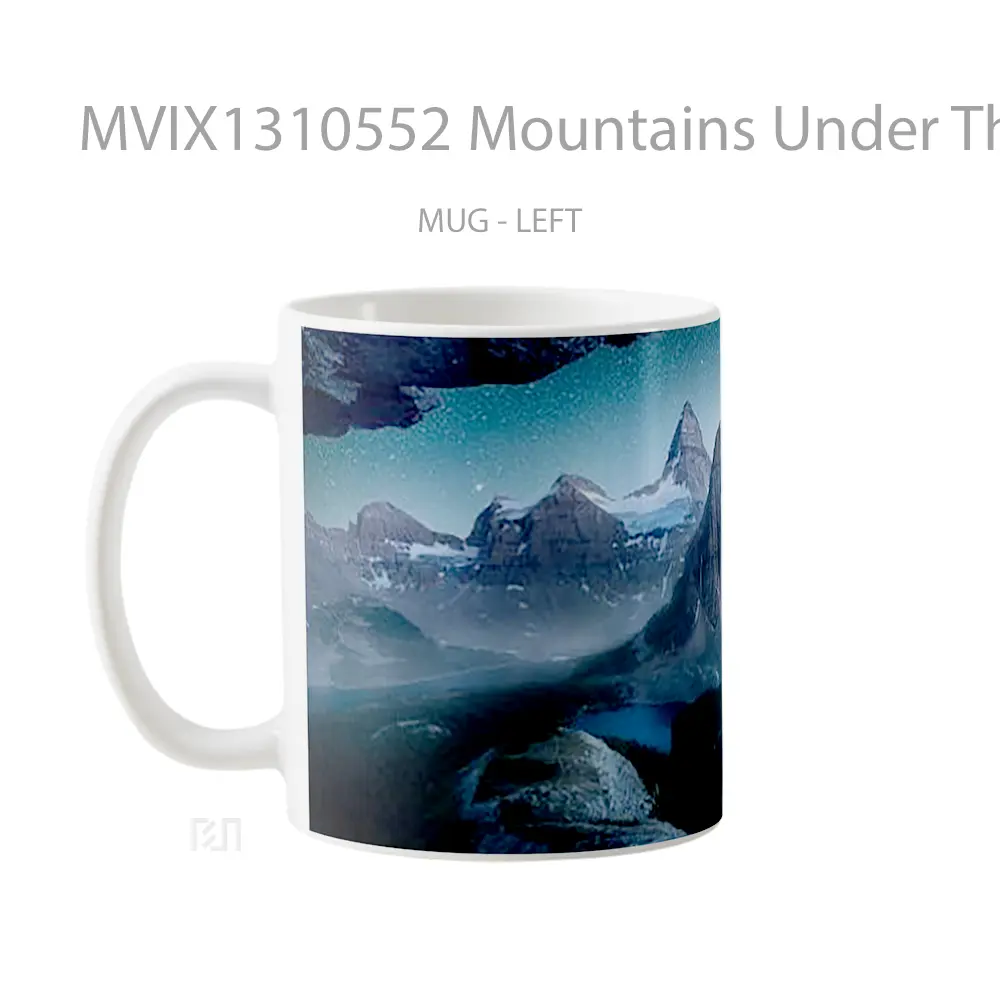 Mug Mountains Under The Stars Gelas Pemandangan Alam - All-side / Desain