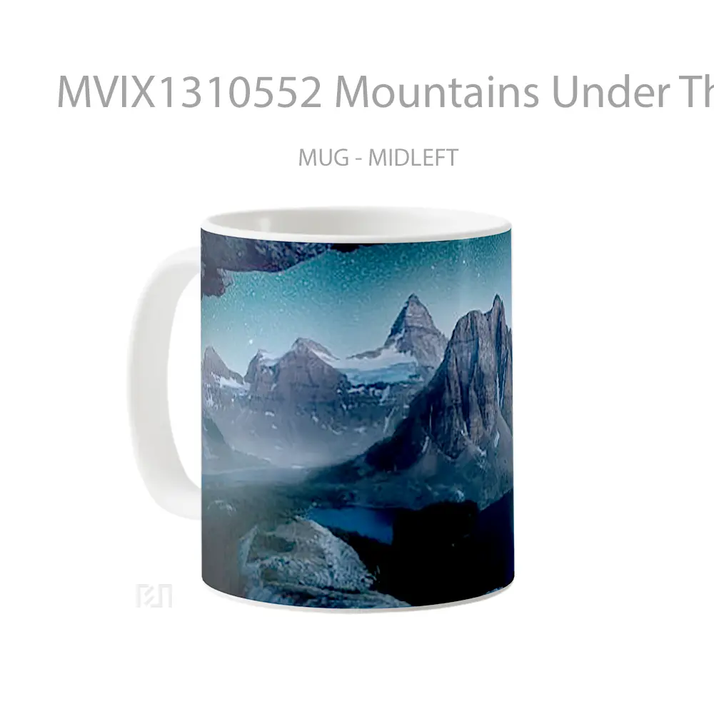 Mug Mountains Under The Stars Gelas Pemandangan Alam - All-side / Desain