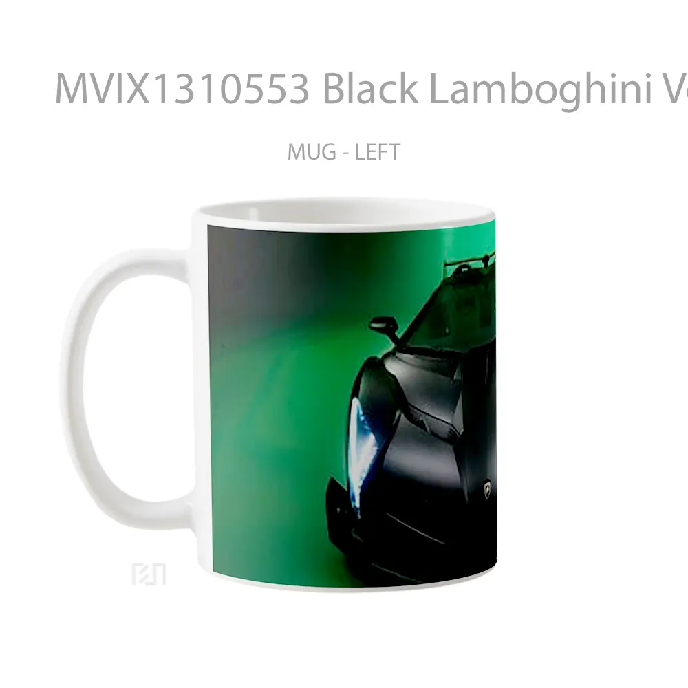 Mug Black Lamboghini Veneno Gelas Keramik Unik - All-side / Desain