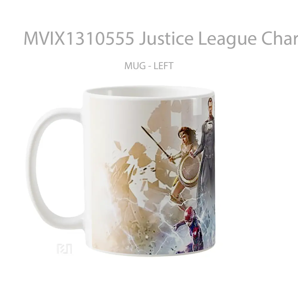 Mug Justice League Characters Gelas Superhero - All-side / Desain