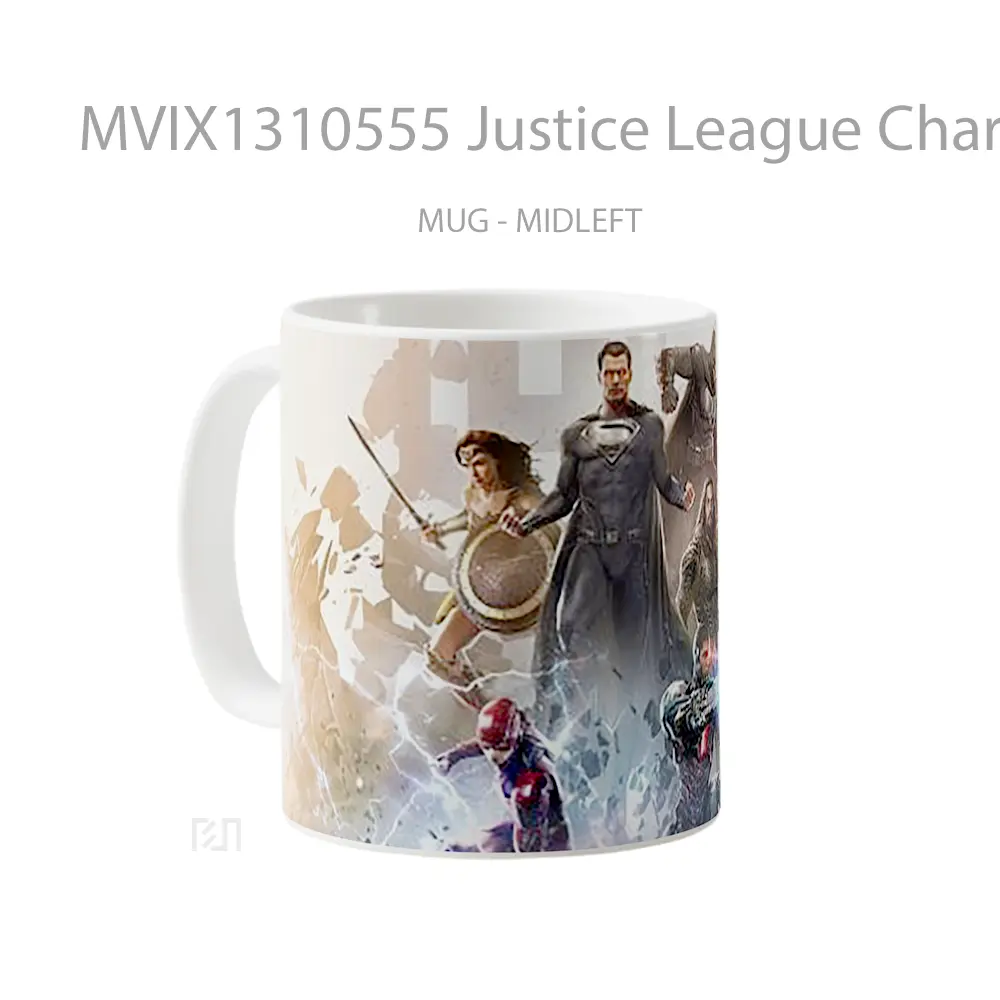 Mug Justice League Characters Gelas Superhero - All-side / Desain