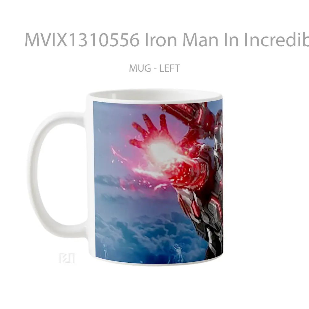 Mug Iron Man In Incredible Armor Gelas Superhero - All-side / Desain