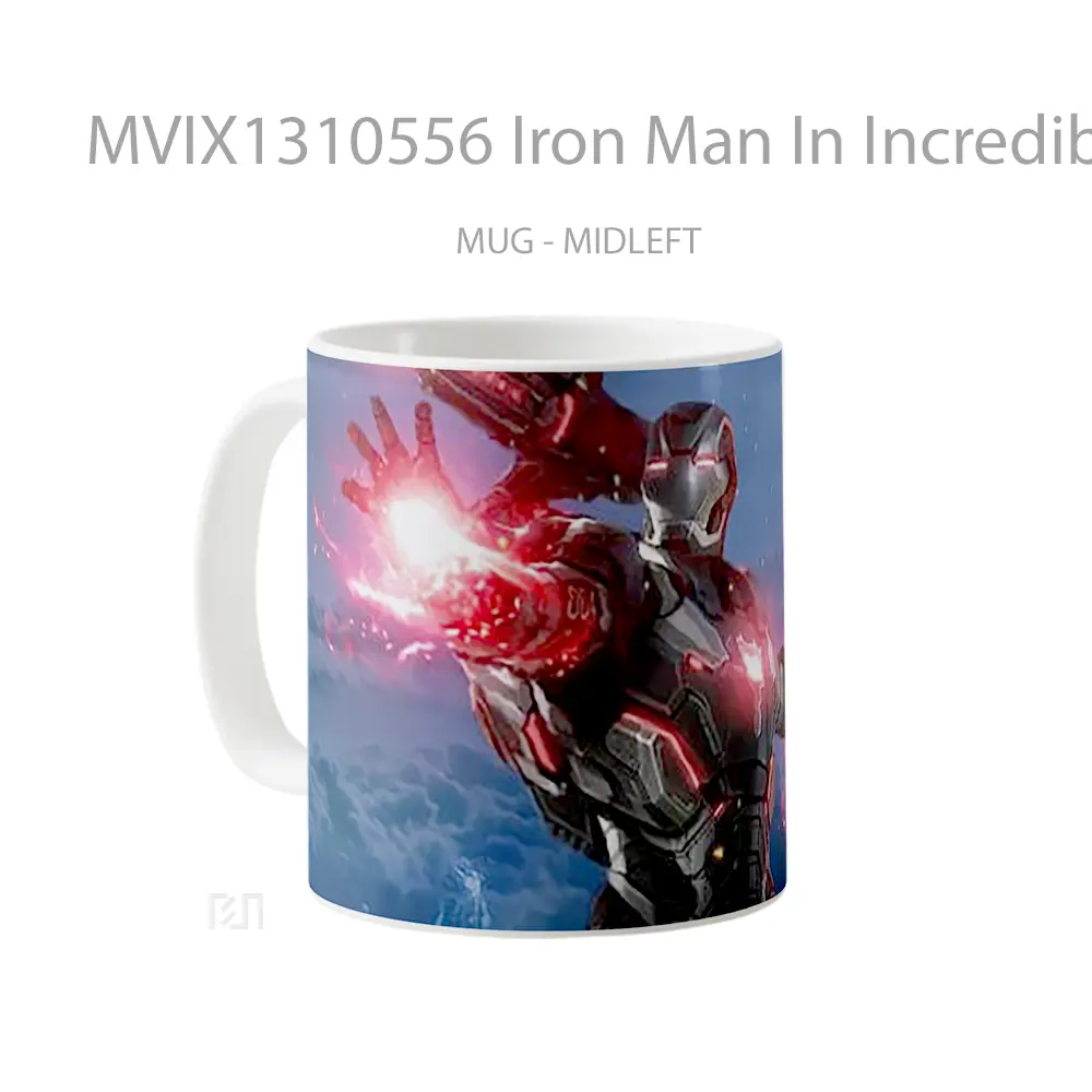 Mug Iron Man In Incredible Armor Gelas Superhero - All-side / Desain