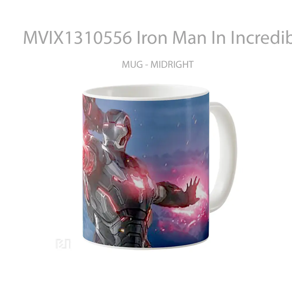 Mug Iron Man In Incredible Armor Gelas Superhero - All-side / Desain
